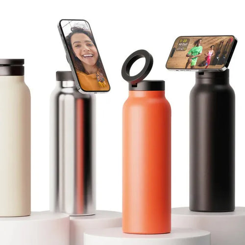 Sports Bottle with Magnetic Phone Holder