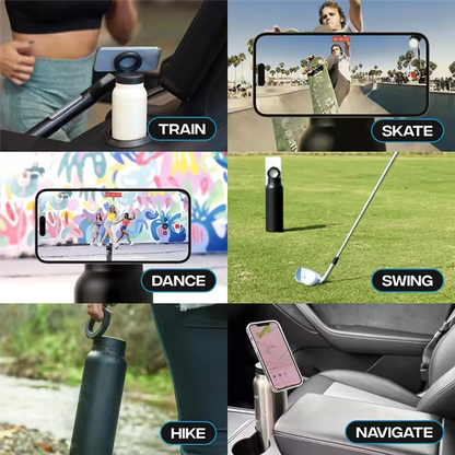 Sports Bottle with Magnetic Phone Holder